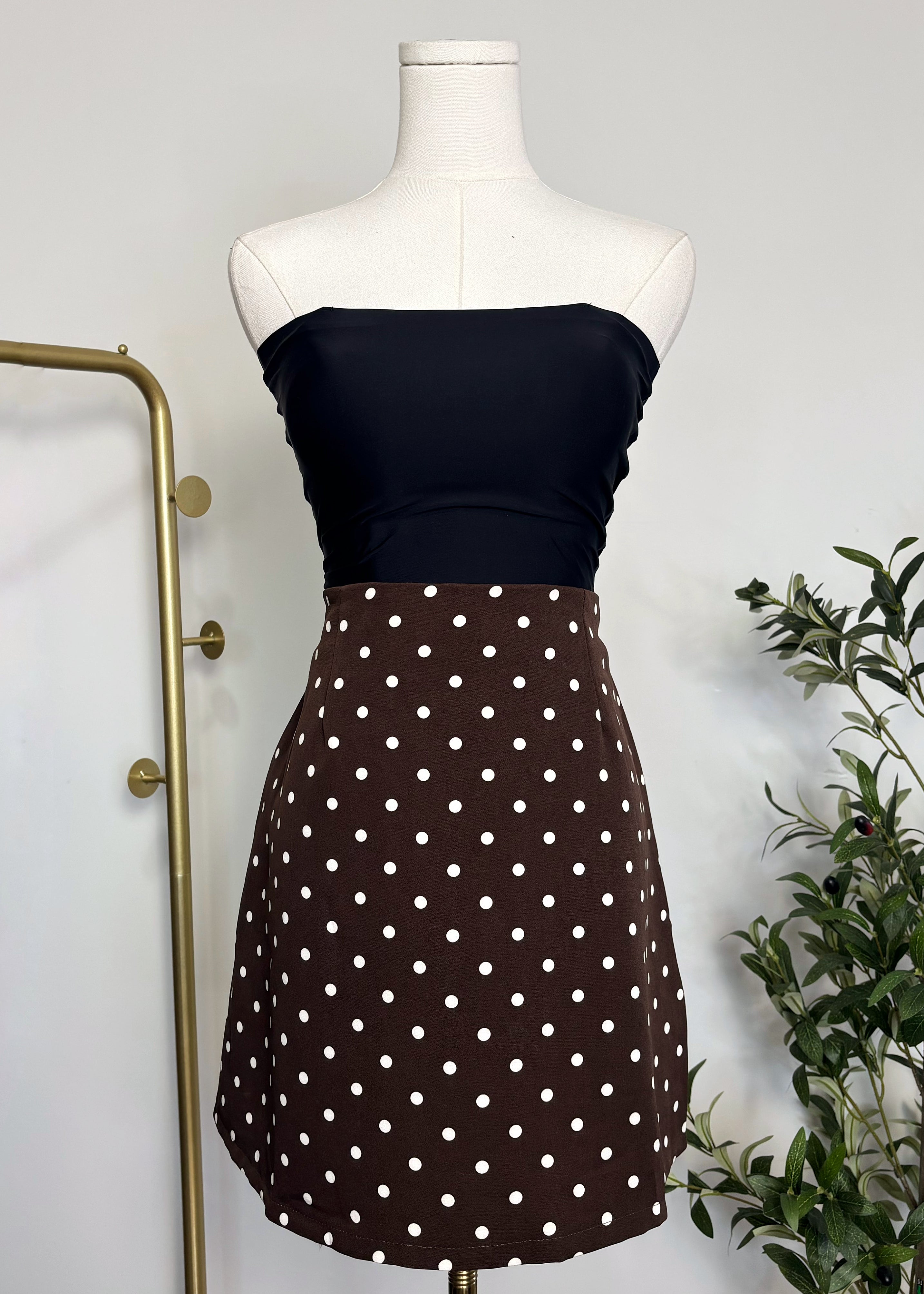 Polka Dot Mini Skort