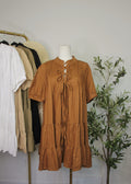 Pintuck Tie Dress