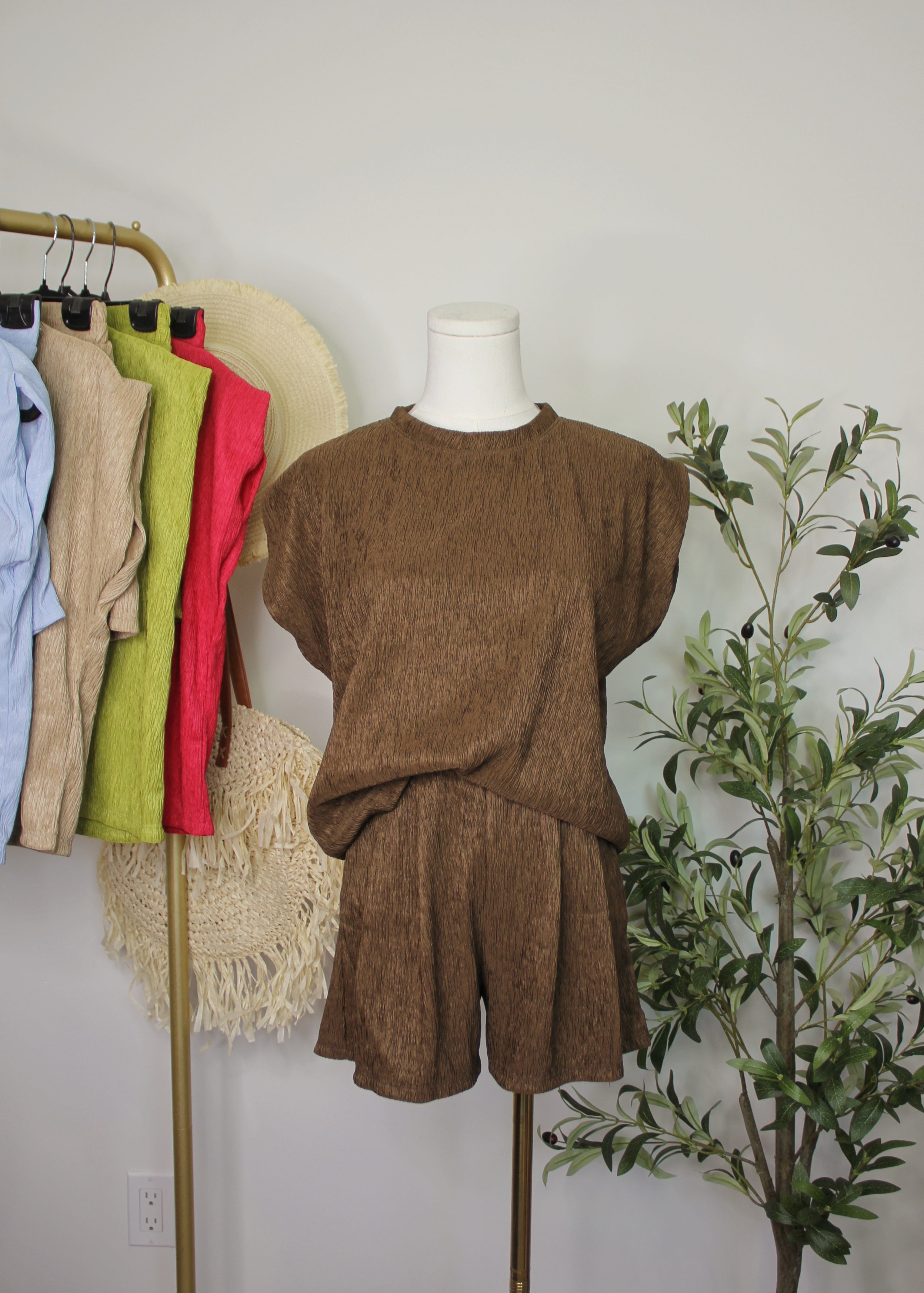 Crinkle Knit Set