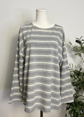 Grey Stripe Top