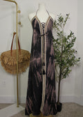Boho Tie-Dye Halter Maxi Dress