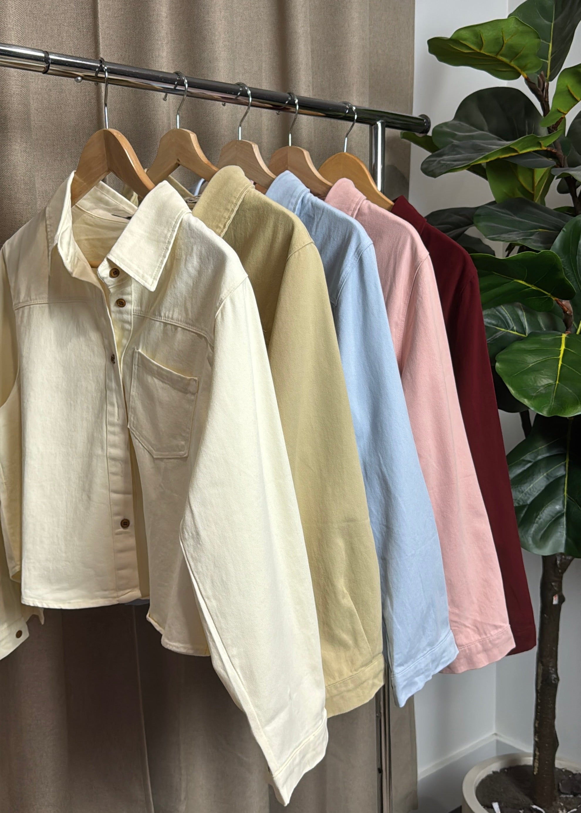 Soft Denim Semi-Crop Jacket