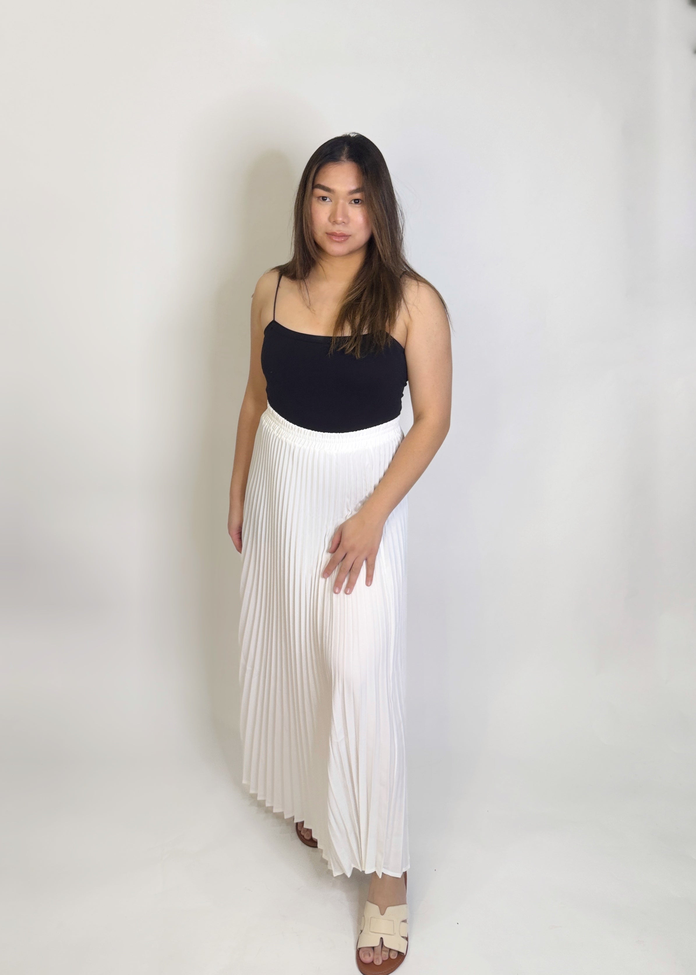 Pleated Maxi Skirt – O/S (24"–46")