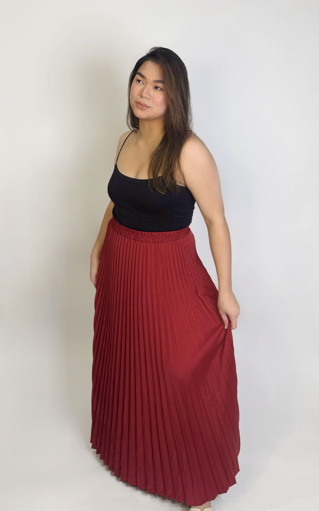Pleated Maxi Skirt – O/S (24"–46")