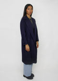 Navy Cashmere Blend Coat