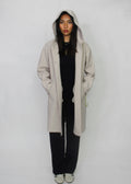Hooded Wool Blend Coat