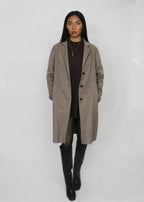 Taupe Double-Button Coat