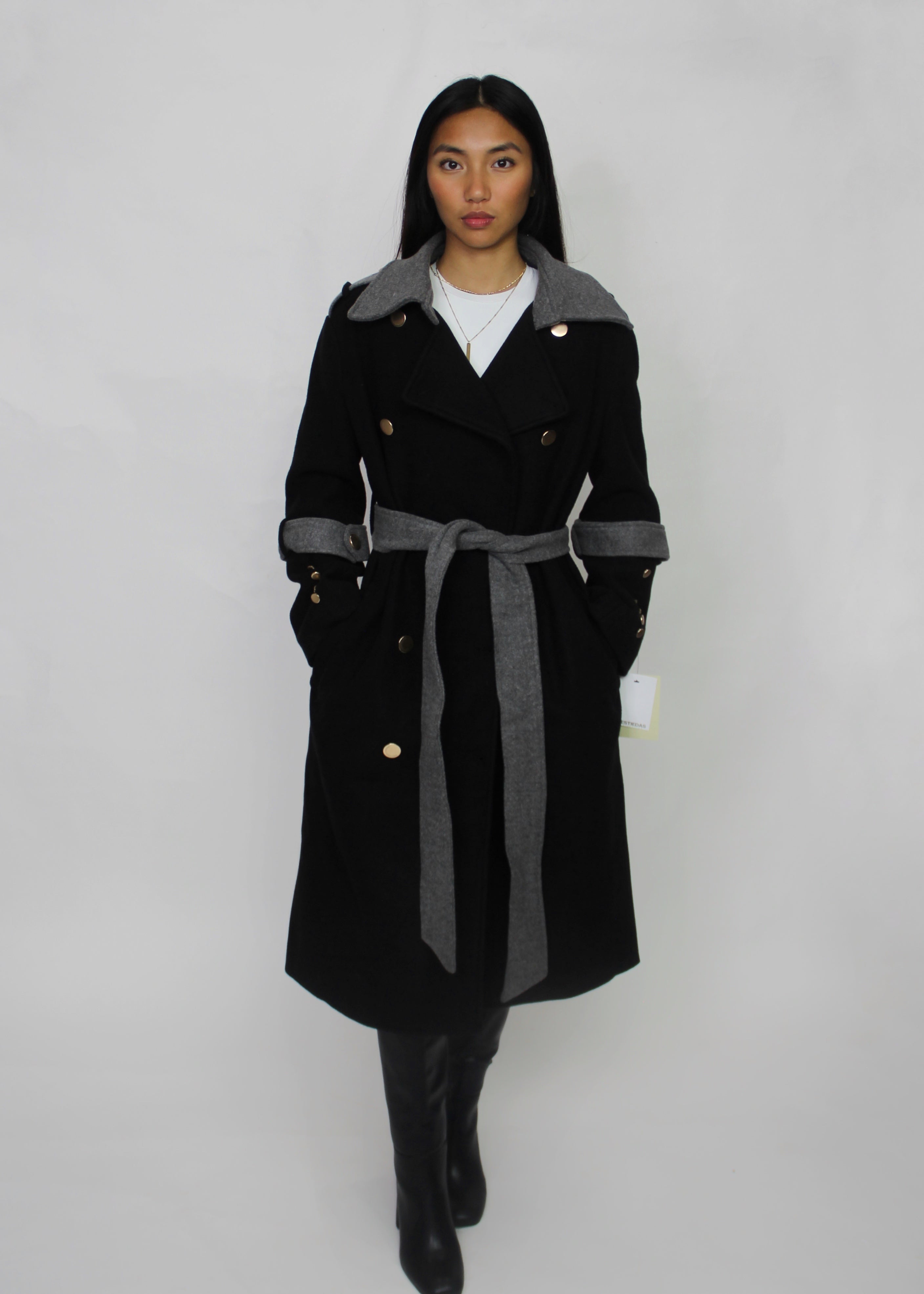Two-Tone Wool Coats