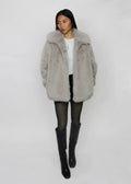 Grey Faux Fur Coat