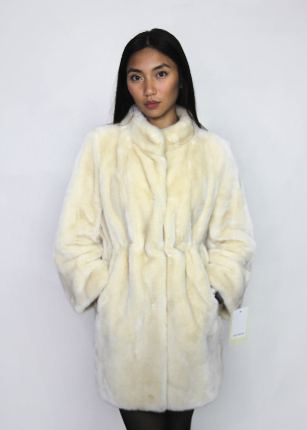 Ivory Faux Fur Coat