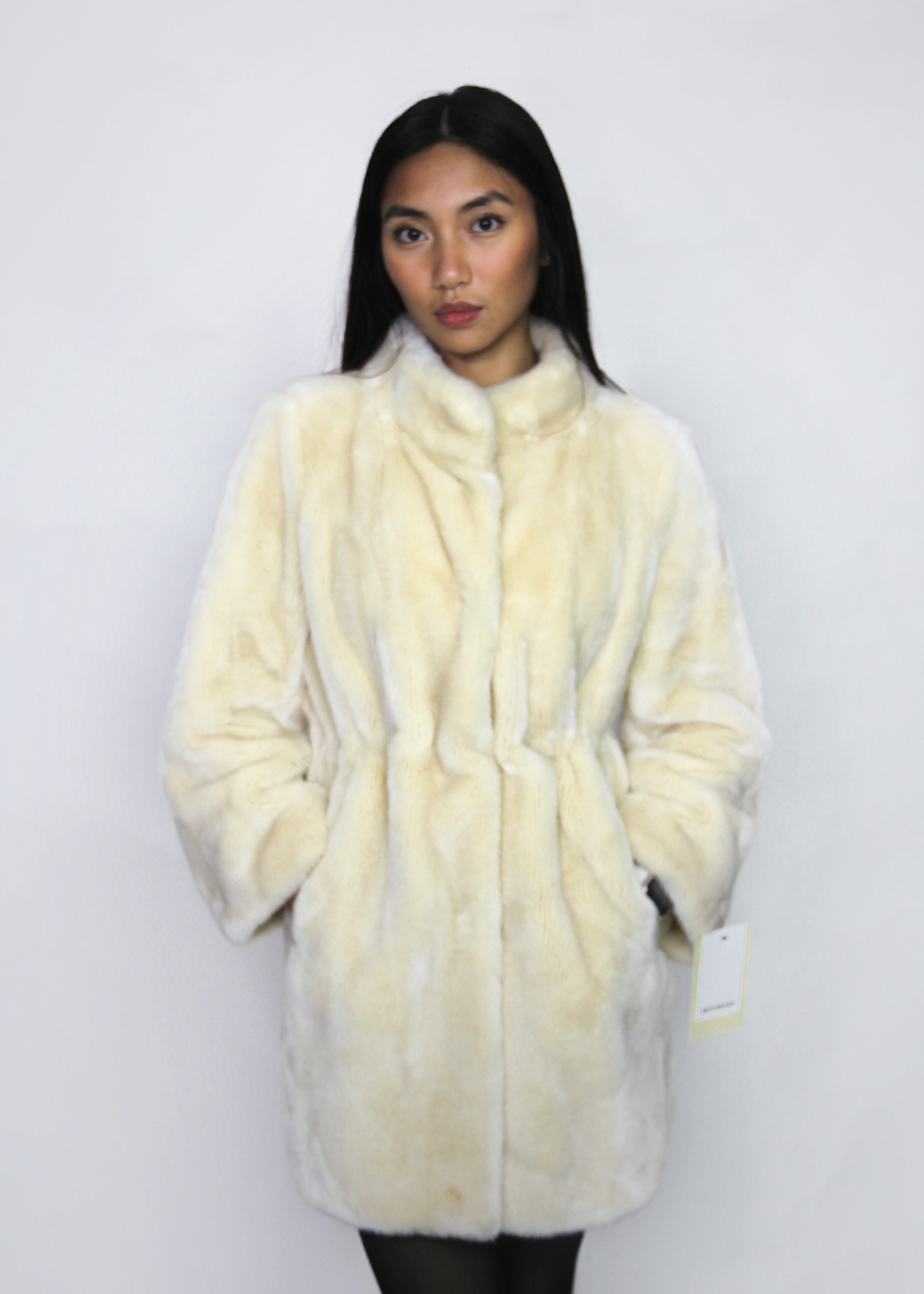 Ivory Faux Fur Coat