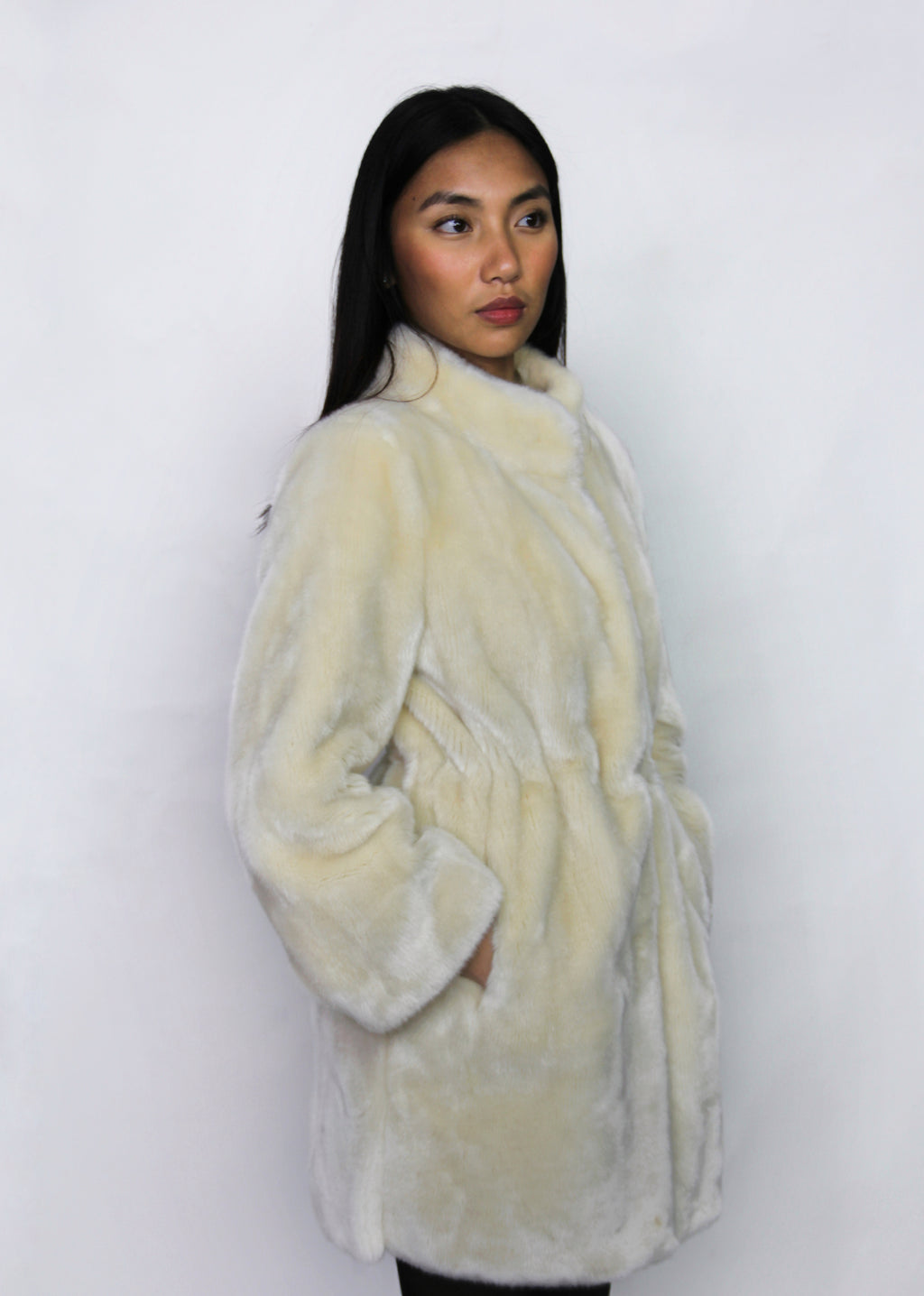 Ivory Faux Fur Coat