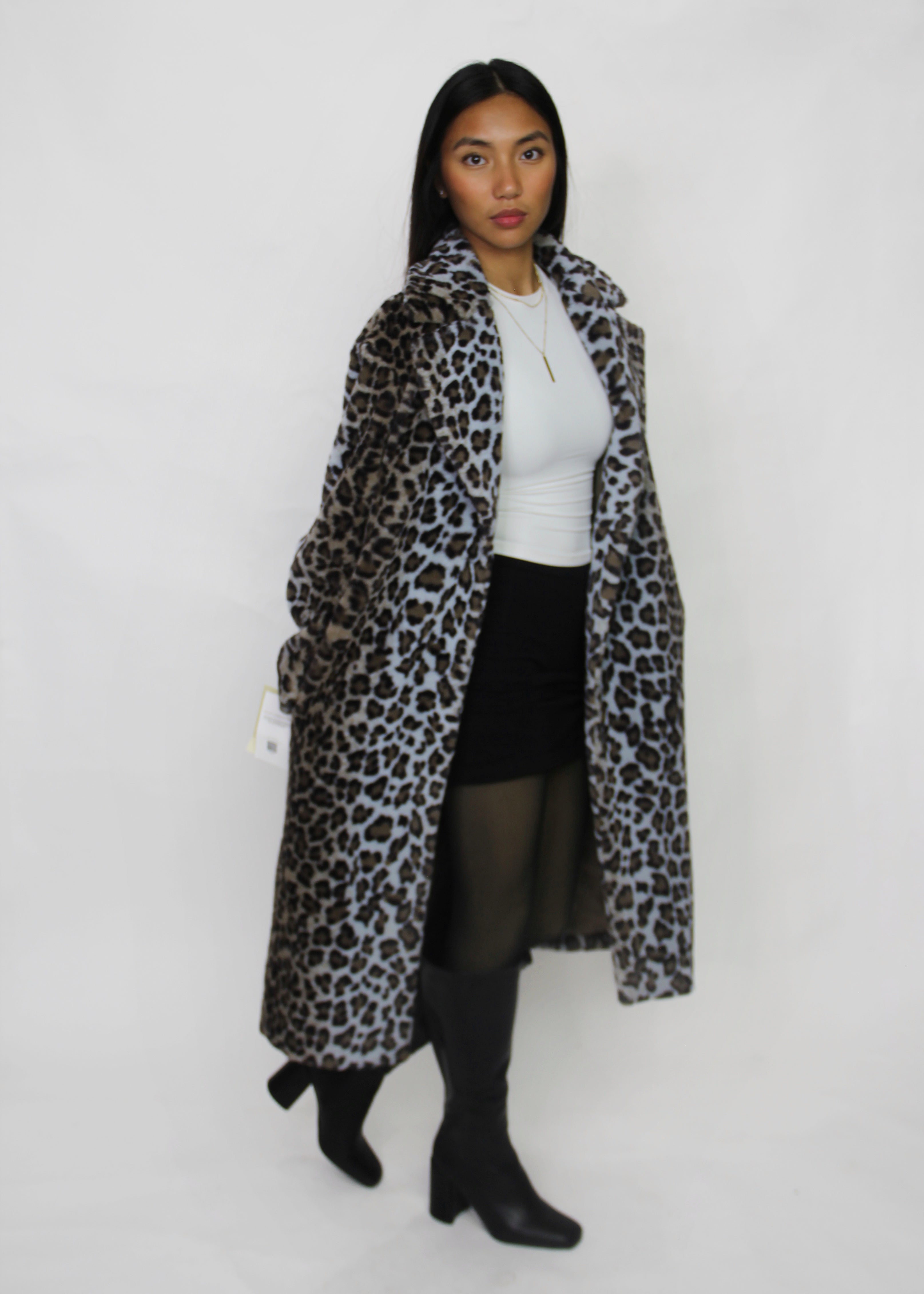 Leopard Faux Fur Coat