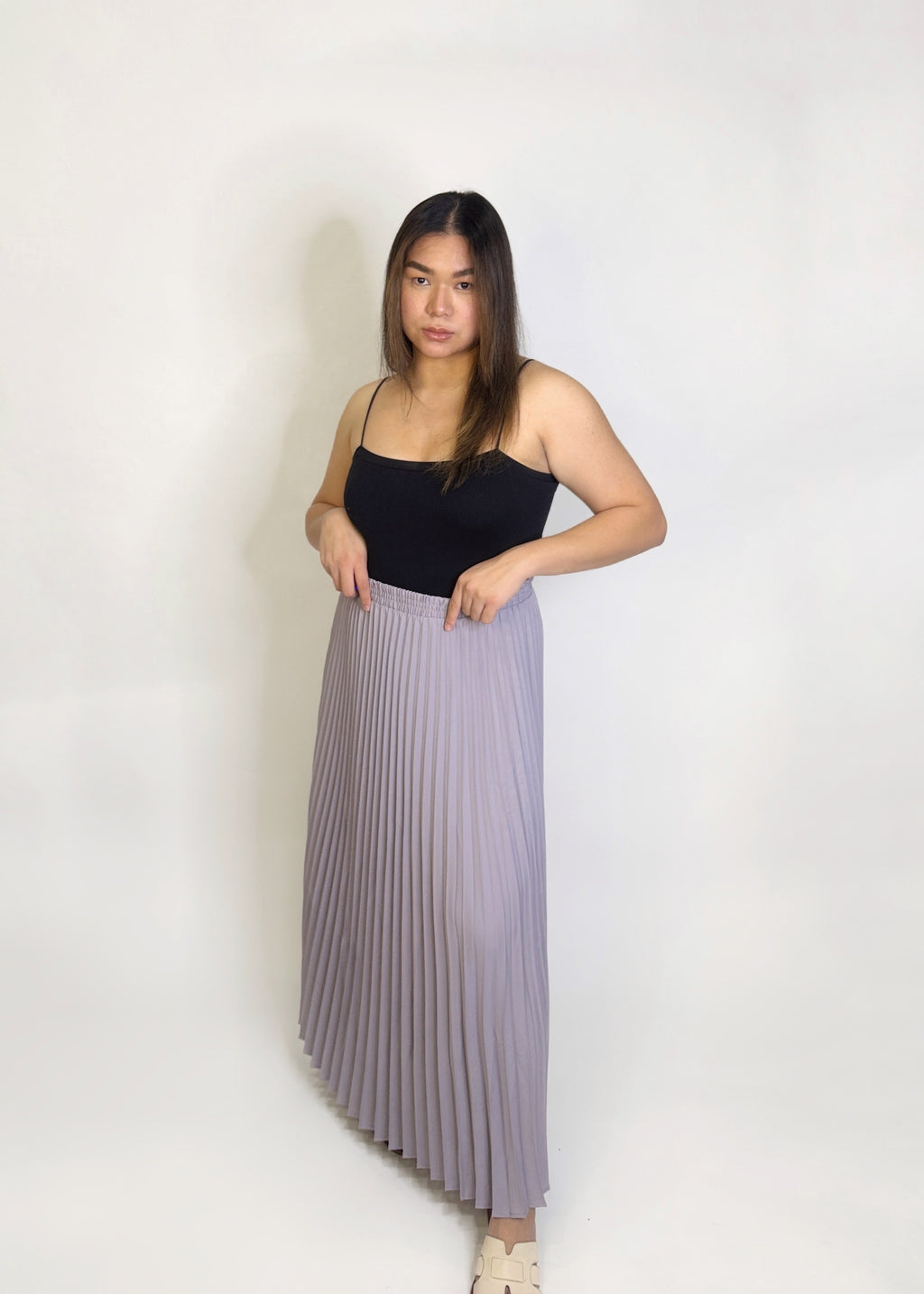 Pleated Maxi Skirt – O/S (24"–46")