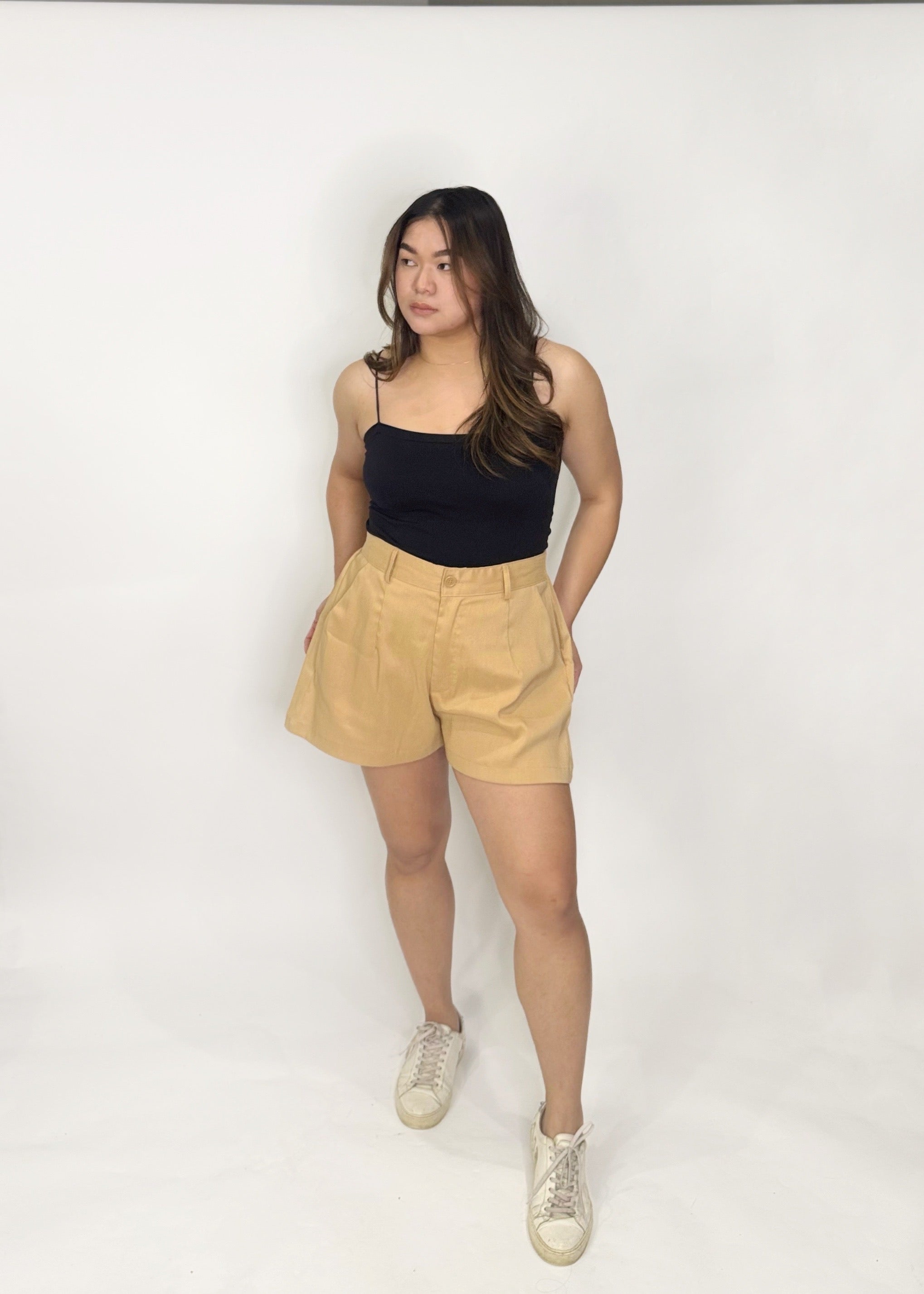 High-Waist Tailored Shorts – Fits S–XL